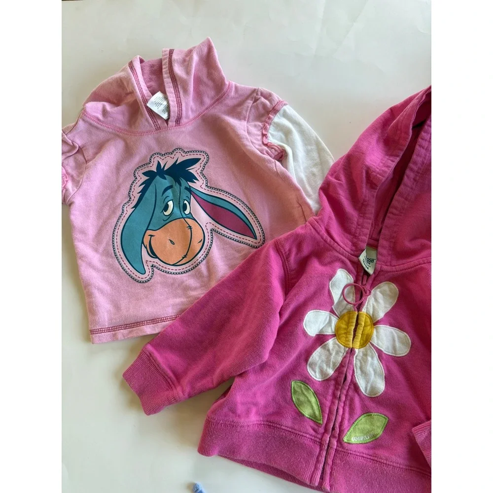 Vintage Baby Girl Lot 12M OshKosh Disney Sesame Street Peter Rabbit 9pc Clothing